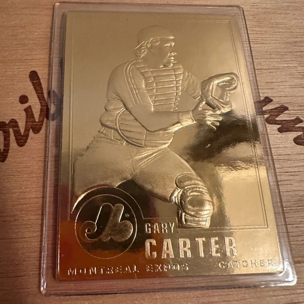 1996 Danbury Mint 22KT Gold Baseball card Gary Carter Expos #8